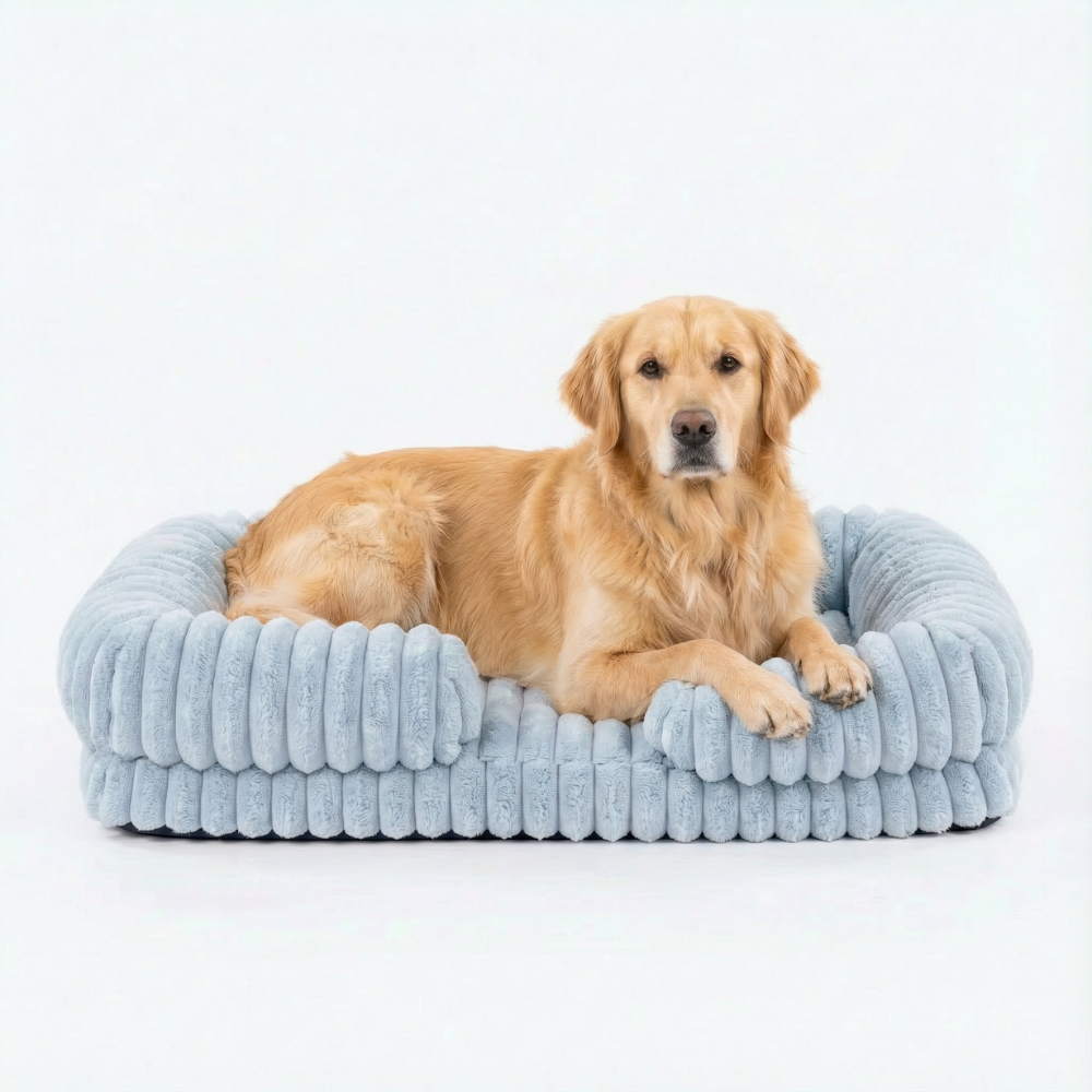 Blue Lounger Dog Bed