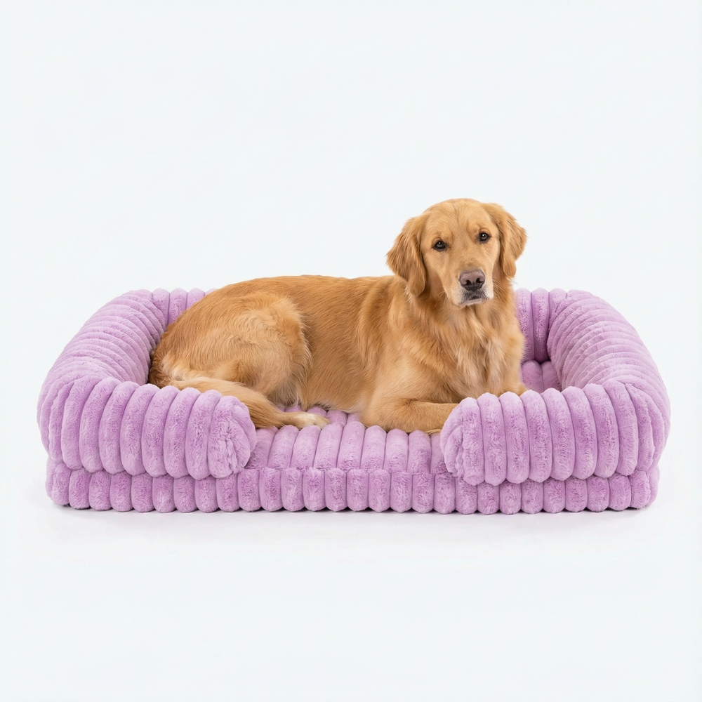 Purple Lounger Dog Bed