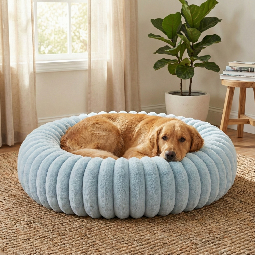 Blue Cloud Dog Bed