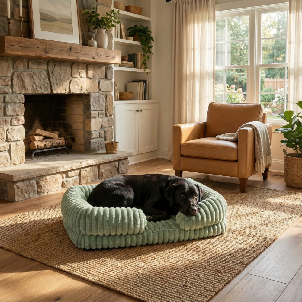 Green Lounger Dog Bed