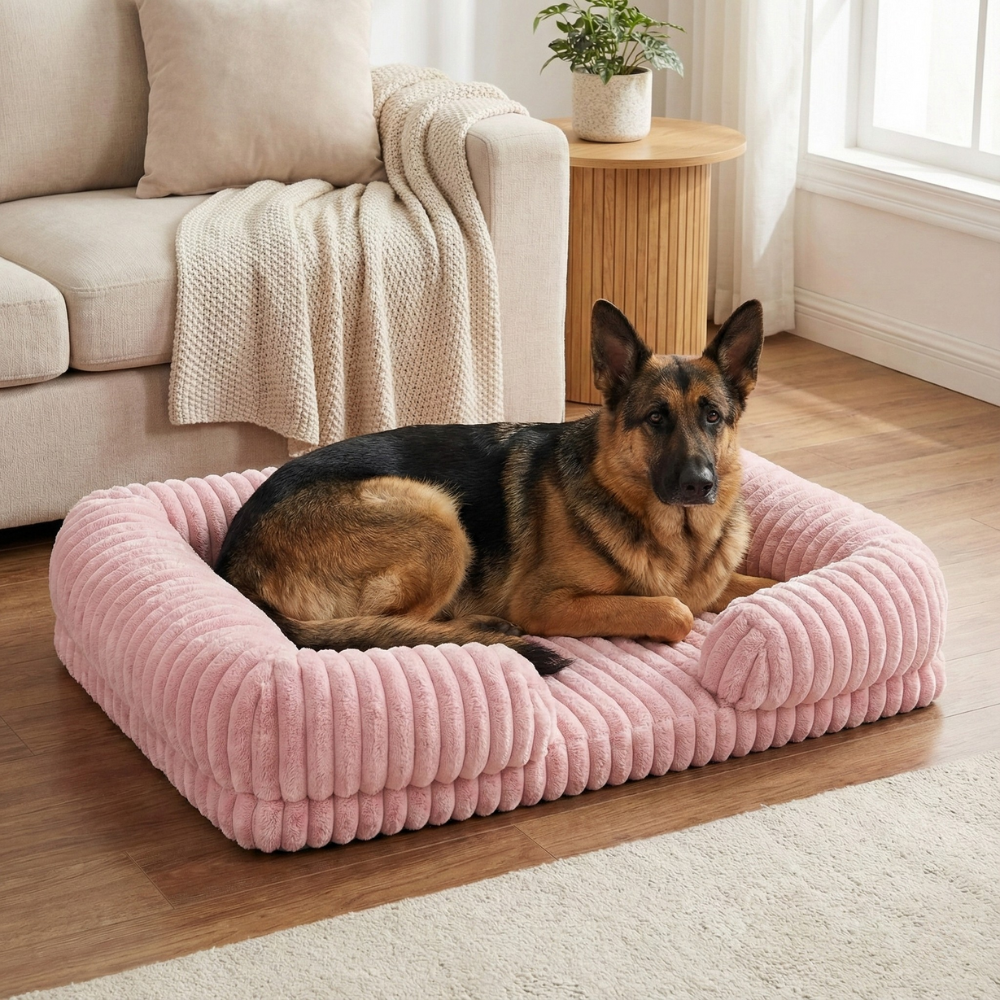 Pink Lounger Dog Bed