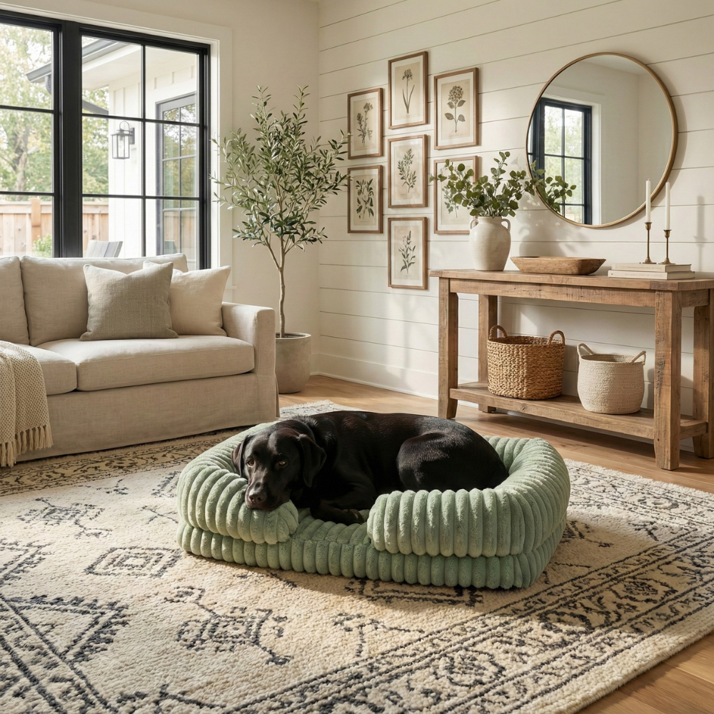 Green Lounger Dog Bed